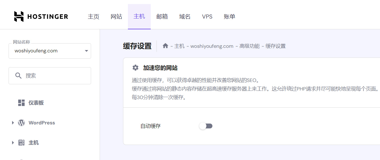 Hostinger缓存管理器