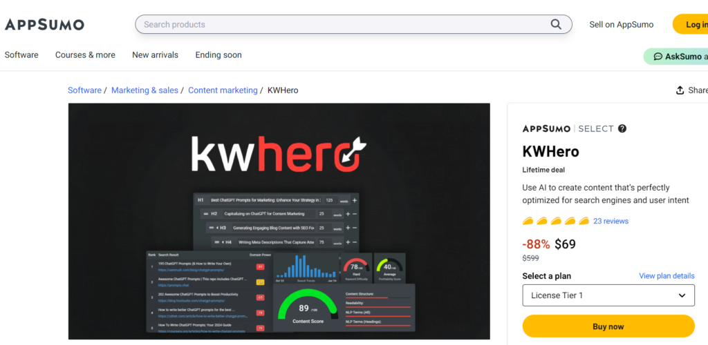 KWHero AppSumo 交易